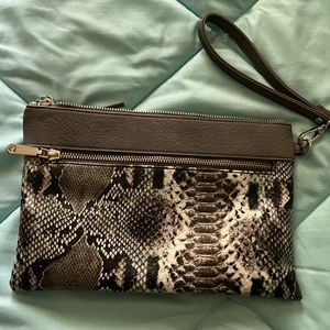 Snakeskin wristlet